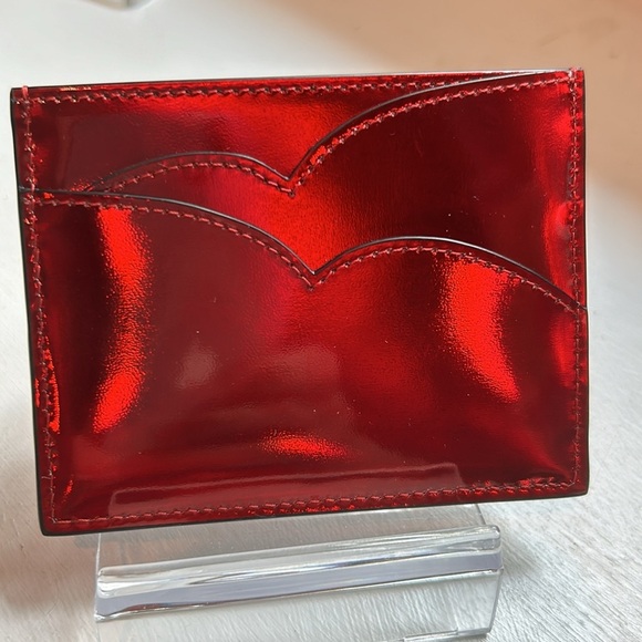 Christian Louboutin Hot Chick Red Patent Leather Card Holder BNWT Authentic - Picture 3 of 6